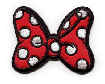 Disney Minnie Mouse Bow Patch Animais Crianças Filme Bordado Ferro Em CB6