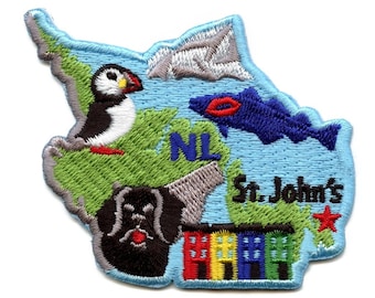 Newfoundland and labrador patch canada province embroidered iron on BH7