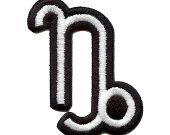 Steinbock Sternzeichen Symbol Patch Horoskop gehörnter Ziege gestickt Bügelbild eb4