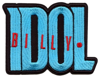 ビリーアイドル ロゴ パッチ パンクロック アイコン 刺繍 アイロン接着 CH3