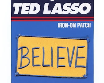 Ted Lasso Believe Patch Greyhound Soccer Team Embroidered Iron On BC5