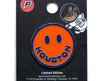 Houston Smiley Enamel Pin