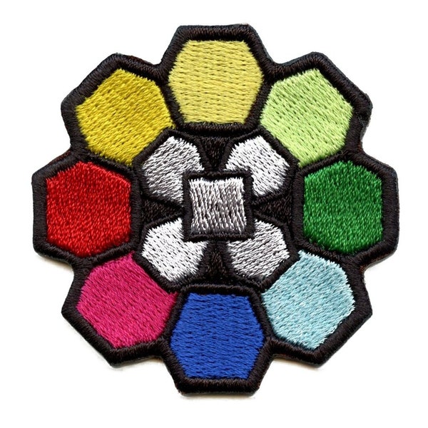 Gym Badge Patch Rainbow Icon Embroidered Iron On AC7