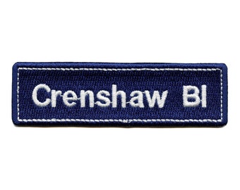 Crenshaw bl patch la street sign embroidered iron on AH1