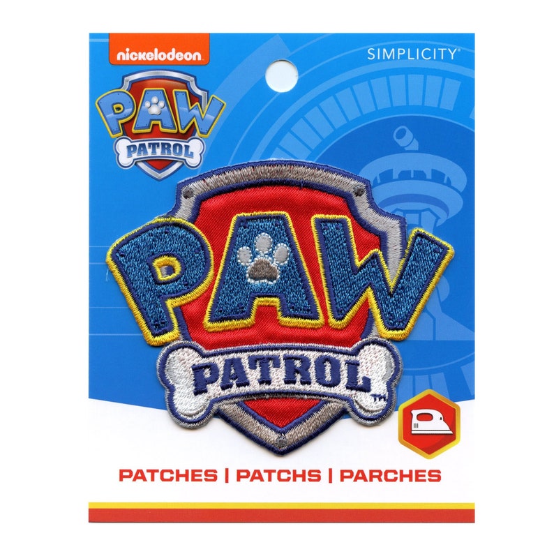 Pfote Patrouille Schild Logo Patch Kinder Rettung Cartoon gestickt BG6 Bild 1