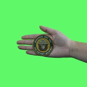 Smokey Bear Only You Can Patch Prevent Wildfire Preservation Woven Iron