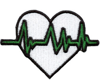 Medical Heart Rate Patch Medicine Clinical Health Embroidered Iron On AA4