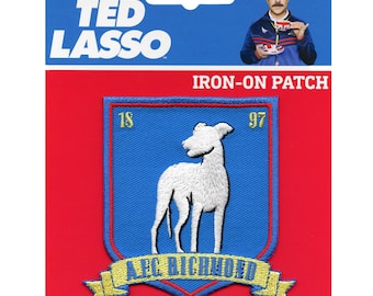 Offiziell lizenziertes Ted Lasso AFC Richmond Patch Greyhound Soccer Team, gestickt, zum Aufbügeln, BG5