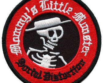 Social Distortion Logo Patch Little Monster Rock Embroidered Iron On GA2