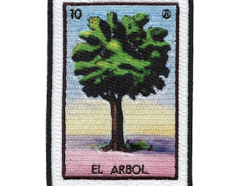 El Arbol 10 Patch Mexican Loteria Card Sublimated Embroidery Iron On CG5
