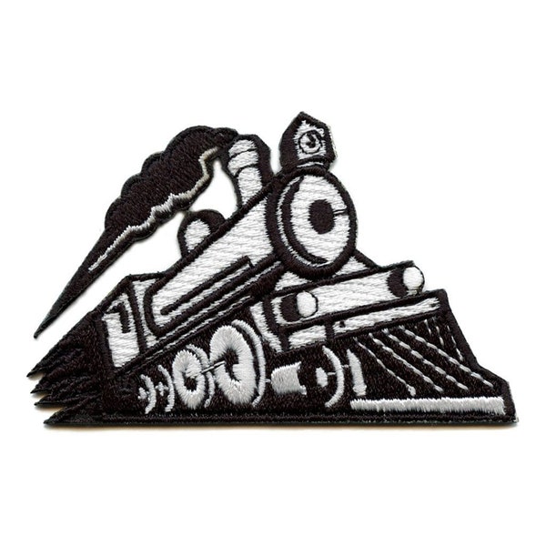 Steam train patch railway locomotive embroidered iron on ae5