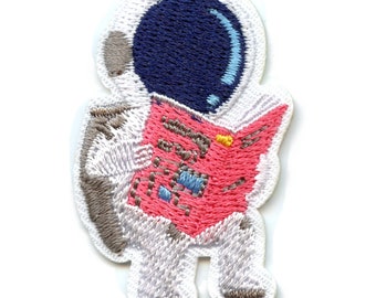 Astronaut Reading Book Patch Outer Space Embroidered Iron on BE1 - Etsy