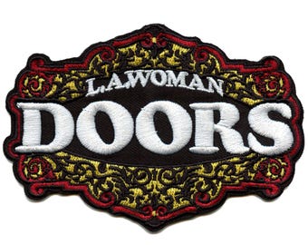 The Doors Script Patch LA Women Album Embroidered Iron On GB2