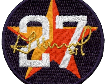 Altuve Signature Star Patch Houston Baseball Player Embroidered Iron CH8