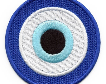 Evil Eye Schutz Aufnäher Spirituell Gut Karma Gestickt Aufbügler BA3