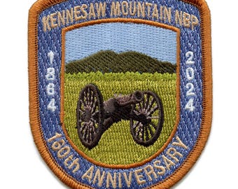Kennesaw Mountain National Historische Seite Patch Aufnäher 160-jähriges Jubiläum Gestickt Aufnäher AG2-