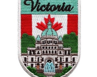 Canada shield patch victoria embroidered iron on BG7