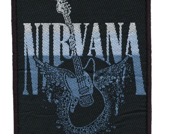 Nirvana Jag-Stang Wings Patch Grunge Fender Kurt Cobain Sublimated Iron On CG3