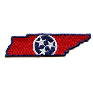 Tennessee State Flag Patch Reise Souvenir Karte Sticken Eisen auf AH4