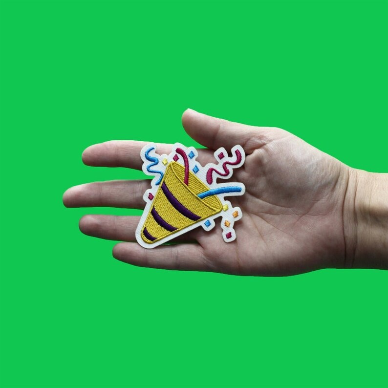 Party Popper Emoticon Icon Patch Congratulations Celebration ...