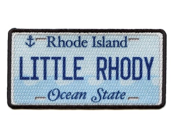 Rhode Island License Plate Patch Little Rhody State Embroidered Iron On BE7
