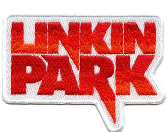Linkin Park Band Patch Red Script Logo Embroidered Iron On CD1