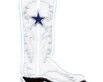 Dallas Star Boots Patch Western Texas City Embroidered Iron On CG8