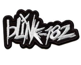 Blink-182 Kratzer Logo Patch Punk Rock Band gesticktes Aufbügler EH1