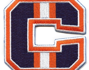 City of chicago "c" logo patch football jersey parody embroidered iron on bb7