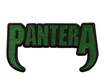 Pantera Green Fangs Parche Dallas Rock Band bordado hierro en EH5