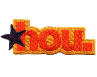 Hou Star テキサス パッチ ヒューストン プライド ロゴ 刺繍 アイロン接着 CE7
