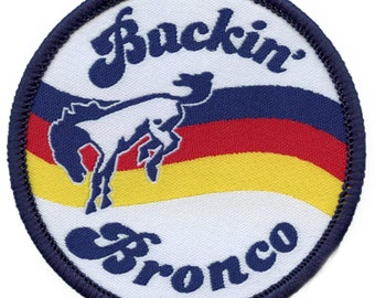 Ford Buckin' Bronco Patch Embroidered Iron On Off Road 4x4 Automotive Memorabilia