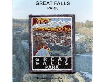 Great Falls Park Patch Fairfax County Virginia Embroidered Iron On BH2