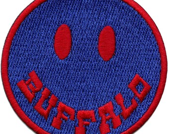 Buffalo New York Smiley Aufnäher City Blue Aufnäher zum Aufbügeln AH6