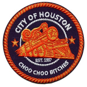 Choo Choo Houston Train Patch City Pride Embroidered Iron On BC8
