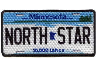 Minnesota Travel License Plate Patch North Star State gesublimeerd ijzer op CD6