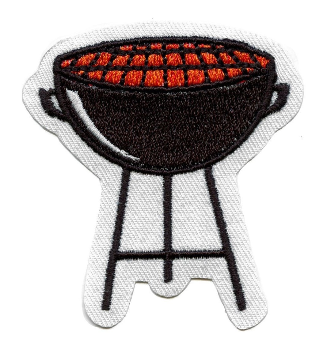 Bbq Pit Grill Emoji Embroidered Iron on Patch Ae6 Etsy