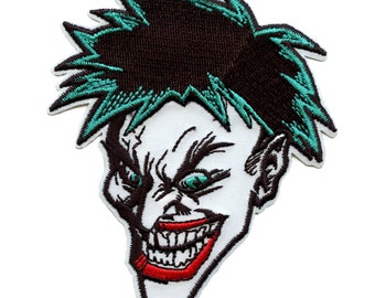 DC Comics Joker Patch Evil Headshot Karakter Geborduurd opstrijkbaar CD3