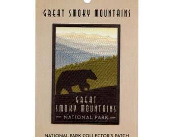 Toller Smoky Mountains Nationalpark Aufbügler Reise Bär Tennessee gestickt Bügelbild BG8