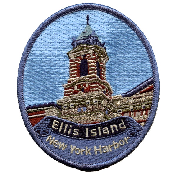 Ellis Island New York Harbor Patch Tears Hope Travel Embroidered Iron On BH2