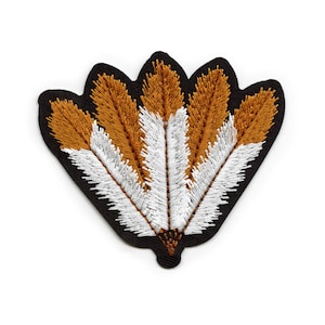 Native Feather Fan Patch Indigenous Honor Prayer Embroidered Iron On AB6