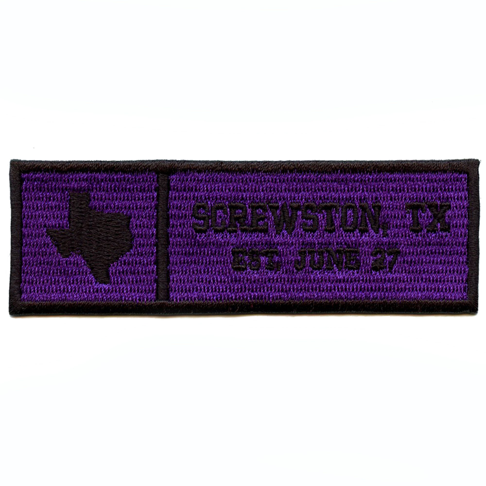Texas Screwston Cassette Tape Patch Houston Music State Embroidered Iron On  