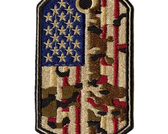 Patch de etiqueta de cachorro dos EUA, exército militar, combate, bordado, ferro em AH3