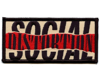 Social Distortion Ripped Logo Patch Punk Rock Music Embroidered Iron On GA2