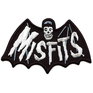 The Misfits Patch Skeleton Bat Logo Embroidered Iron On EH5