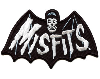 The Misfits Patch Skeleton Bat Logo Embroidered Iron On EH5