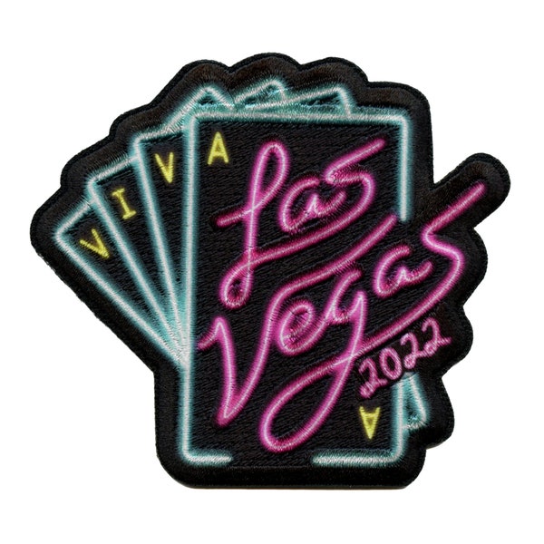 Viva Las Vegas Neon Patch Nevada Travel Destination Sublimated Iron On AG8