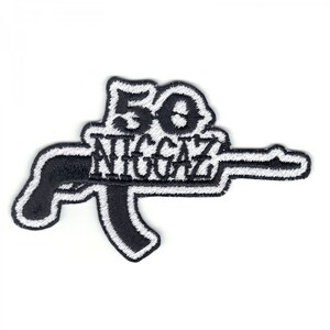 50 czarnuchów z naszywką ak-47 kultowy tatuaż rapera haftowany żelazkiem bc2