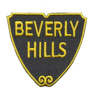 Beverly Hills Street Sign Patch Travel California Embroidered Iron On BA7