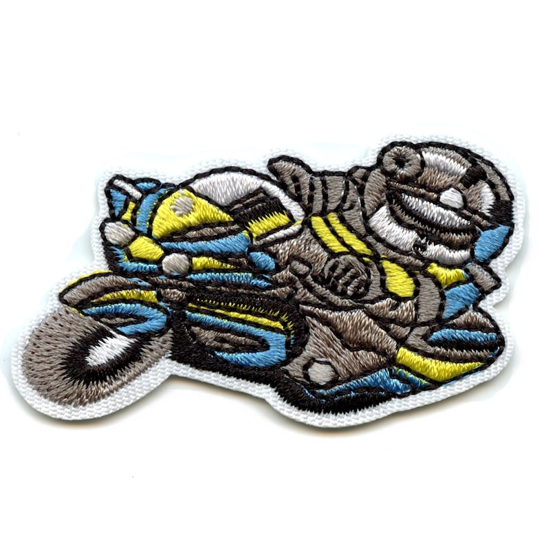 Astronaut on Motorcycle Patch Outer Space Embroidered Iron on Be1 - Etsy